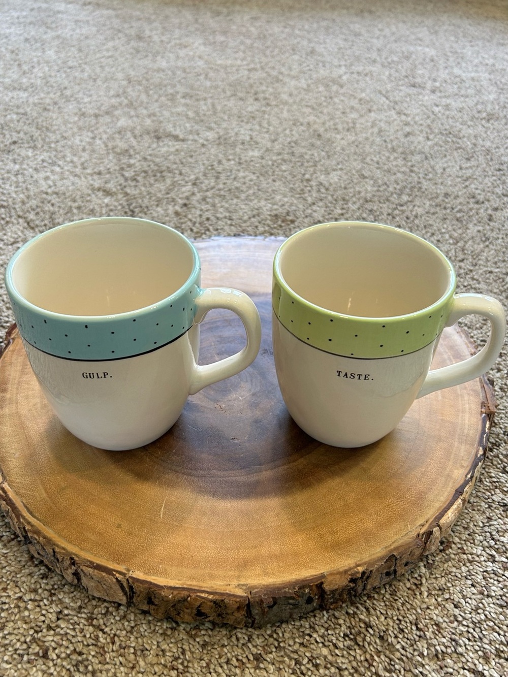 Rae Dunn Artisan Collection by Magenta Ceramic 16 fl oz Coffee Mugs Set of 2 EUC